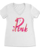 Liquid Pink V-Neck