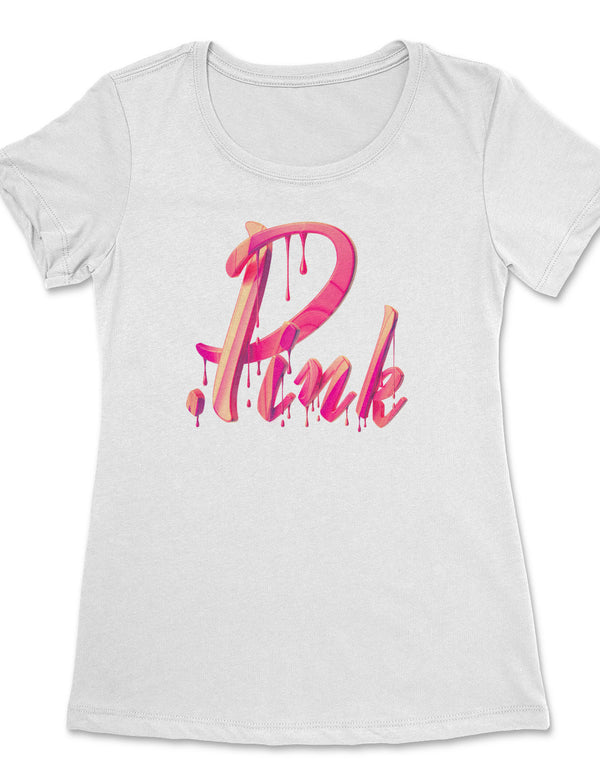 Liquid Pink Women Cut Tee